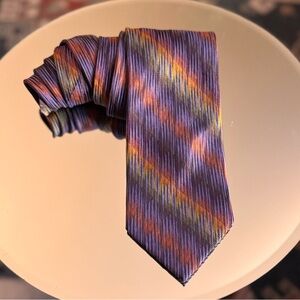 PRAVATA 100% Silk Multicolor Striped Men's Necktie